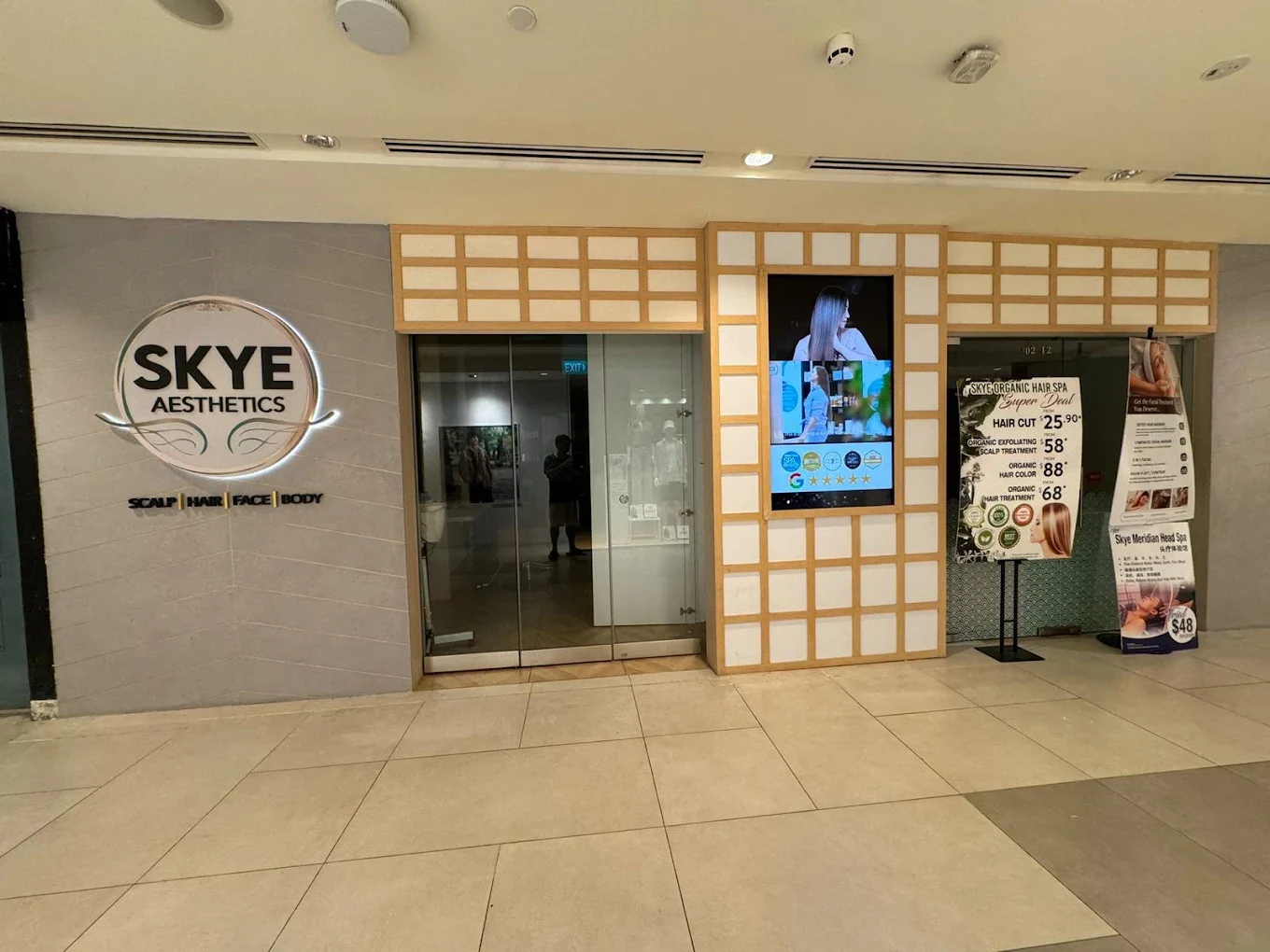 Skye Aesthetics storefront at Plaza Singapura